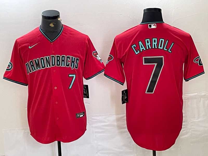 Men%27s Arizona Diamondbacks #7 Corbin Carroll Red 2024 Cool Base Stitched Baseball Jersey->arizona diamondbacks->MLB Jersey